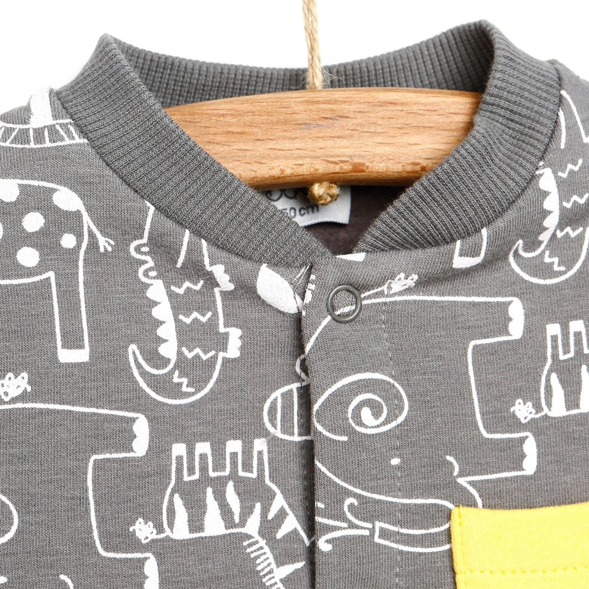 For My Baby Newborn Wild Jumpsuit - Dark Grey