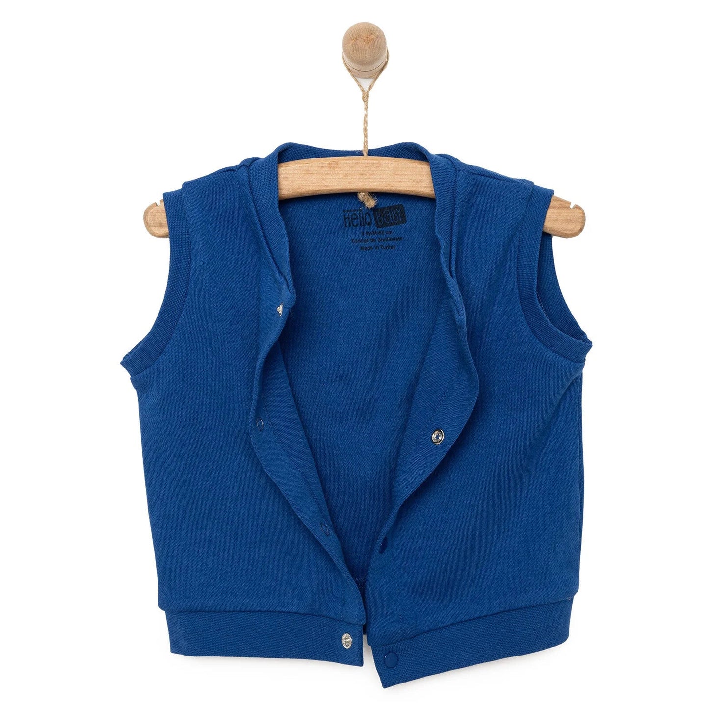 HelloBaby Baby Boy Ribbed Cardigan - Navy Blue