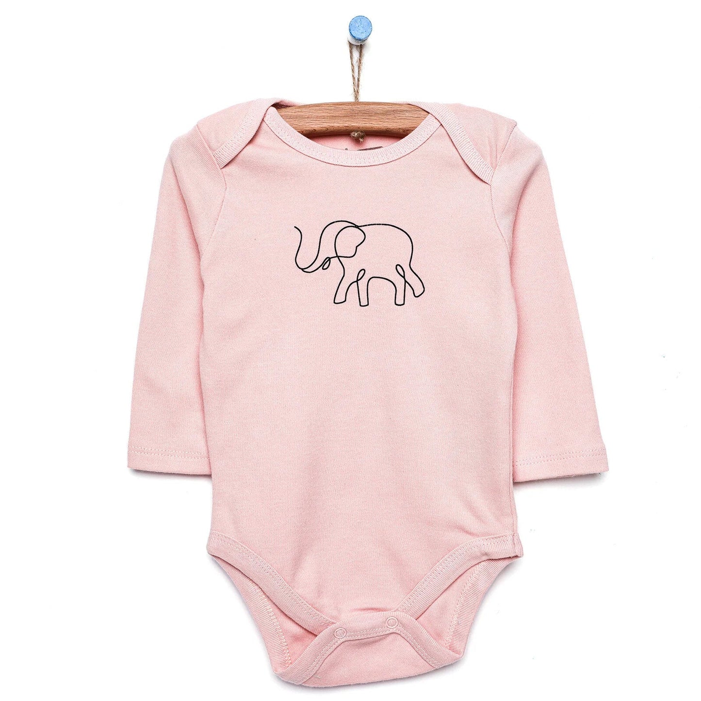 HelloBaby Long Sleeve Bodysuit - Light Pink