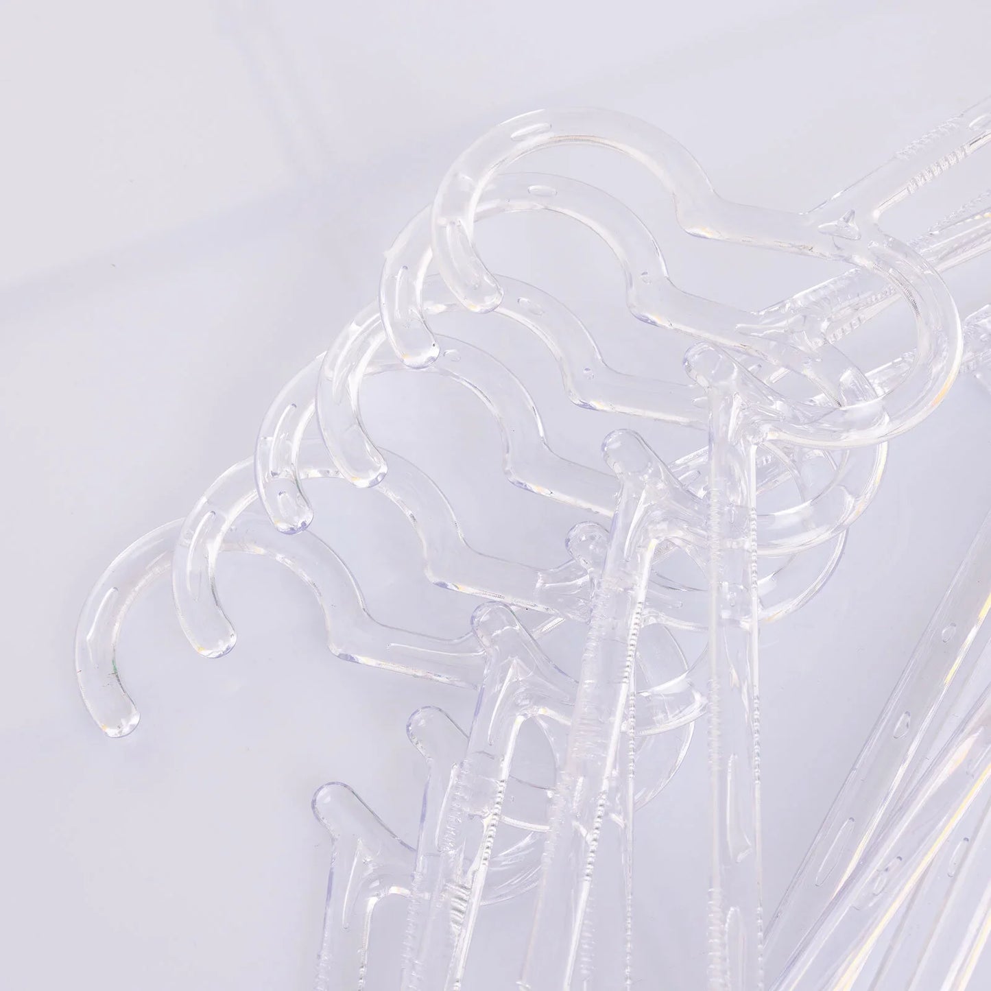 HelloBaby Crystal Transparent Hanger 6 pcs - White