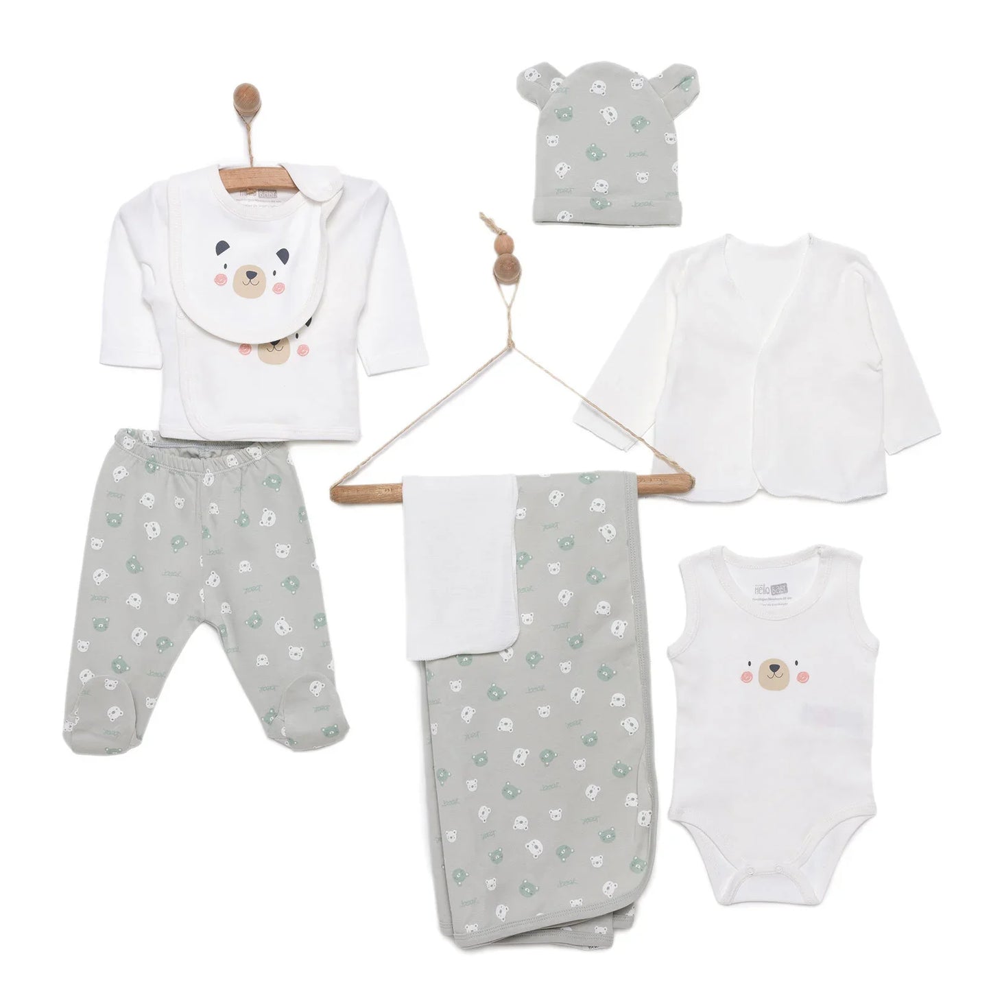HelloBaby Boy 10pcs Newborn Set - Green