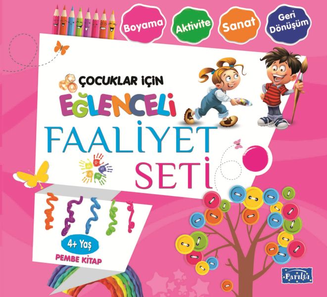 Eğlenceli Faaliyet Seti - Pembe Kitap - 4+ Yaş