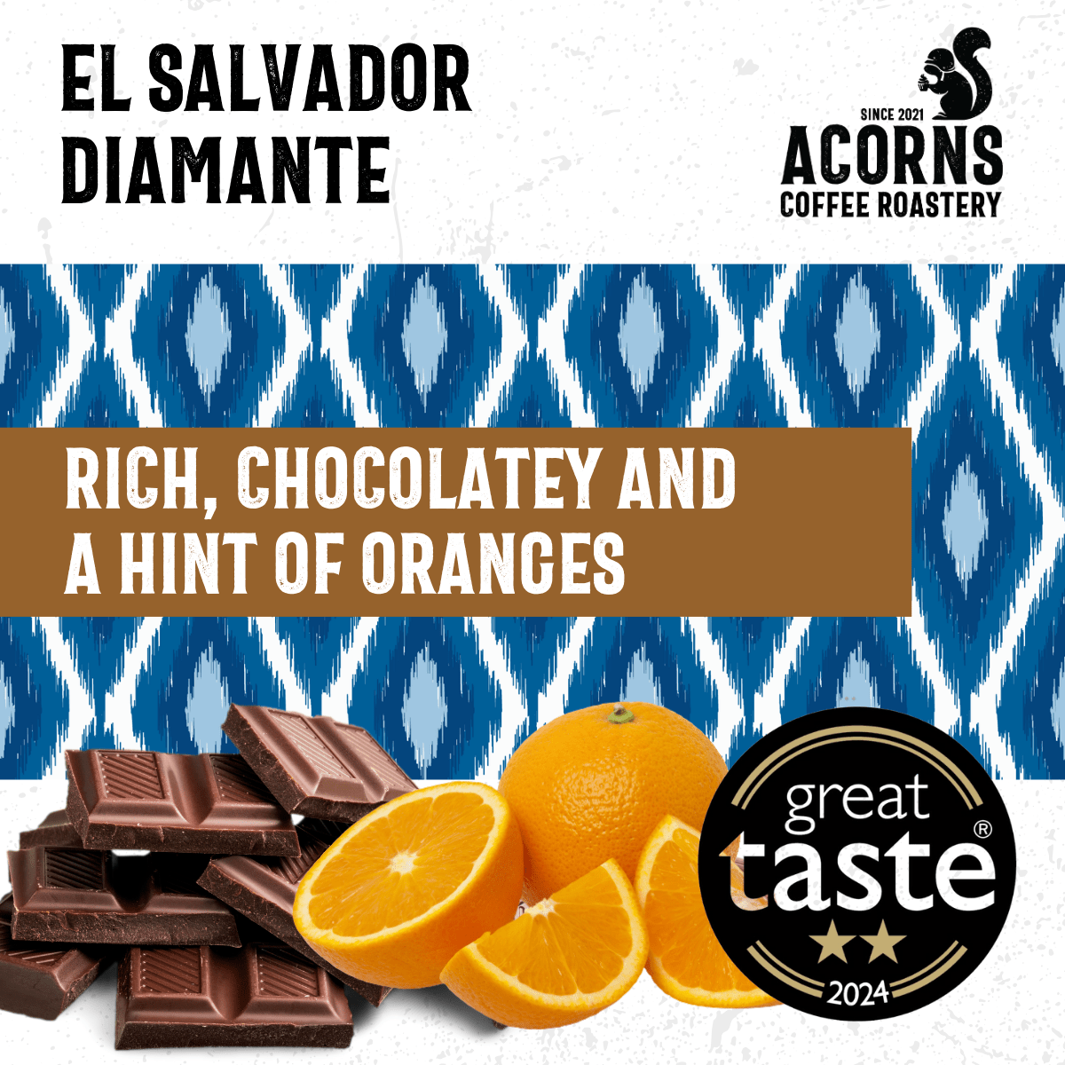 El Salvador Diamante Medium Roast - mezetto Acorns Coffee & Cake Acorns Coffee & Cake