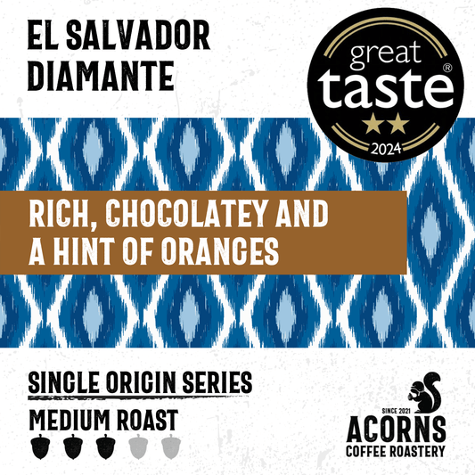 El Salvador Diamante Medium Roast - mezetto Acorns Coffee & Cake Acorns Coffee & Cake