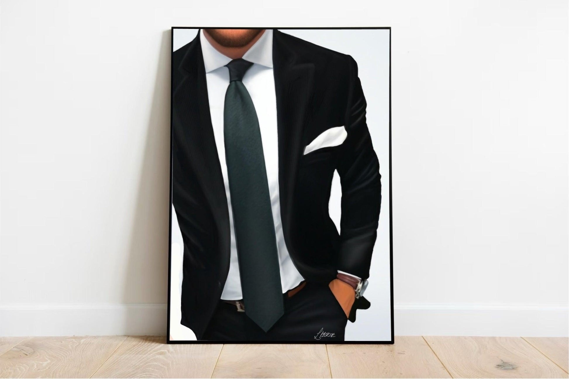 Elegant Suit Art Print | Modern Minimalist Fashion Wall Art - mezetto KEOLIX KEOLIX