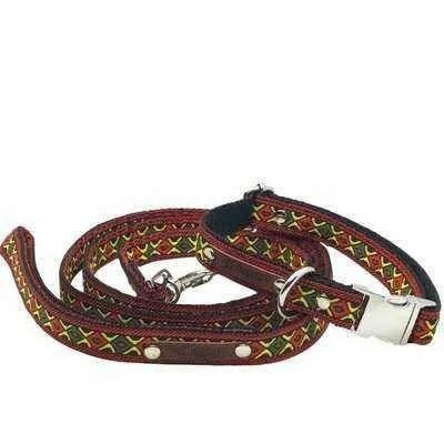 Enchanted Elegance Designer Handmade Cotton Dog Collar - mezetto