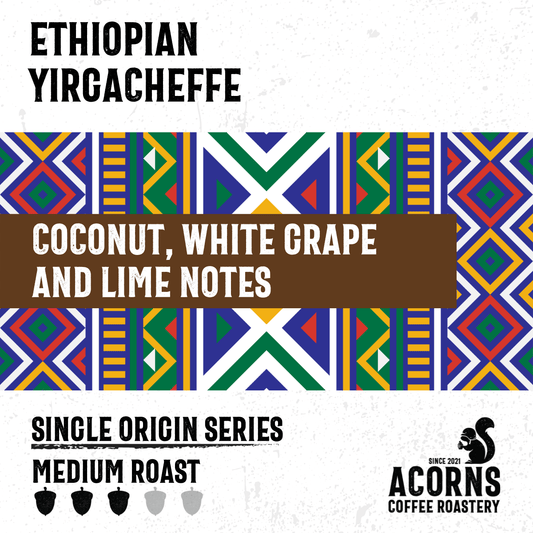 Ethiopian Yirgacheffe Medium Roast - mezetto Acorns Coffee & Cake Acorns Coffee & Cake