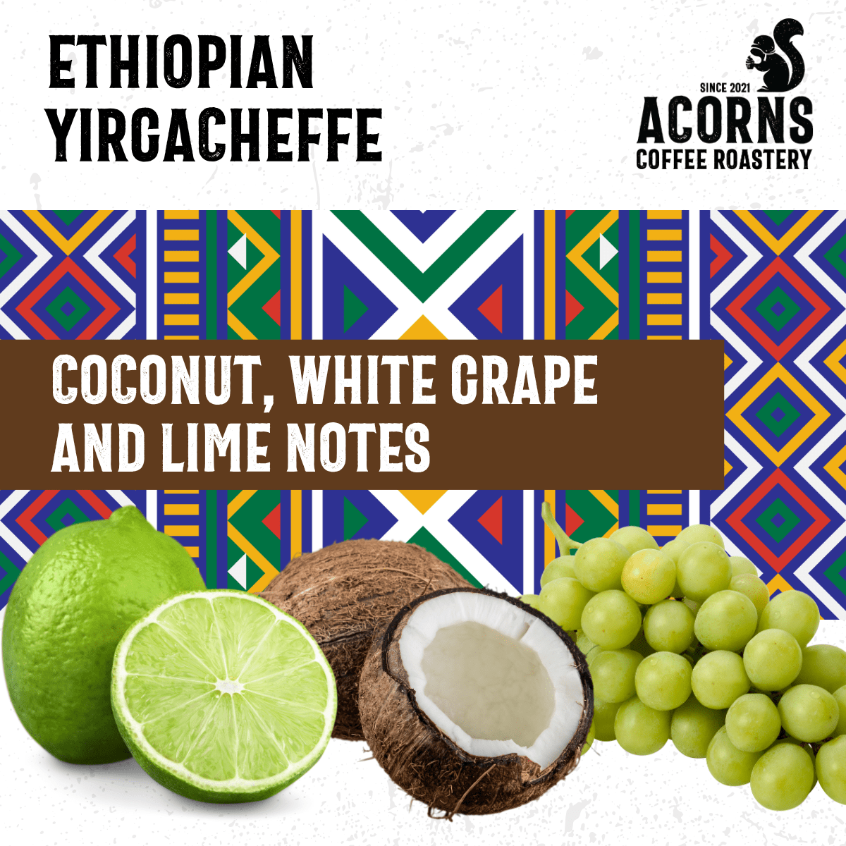 Ethiopian Yirgacheffe Medium Roast - mezetto Acorns Coffee & Cake Acorns Coffee & Cake