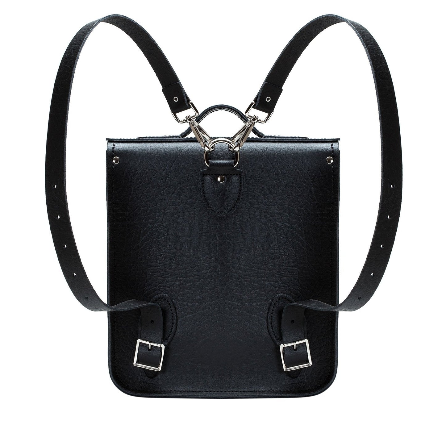 Handmade Leather City Backpack - Black Executive-2
