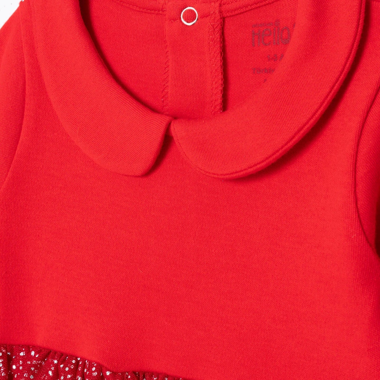 HelloBaby My First Christmas Newborn Girl Footed Jumpsuit - Red