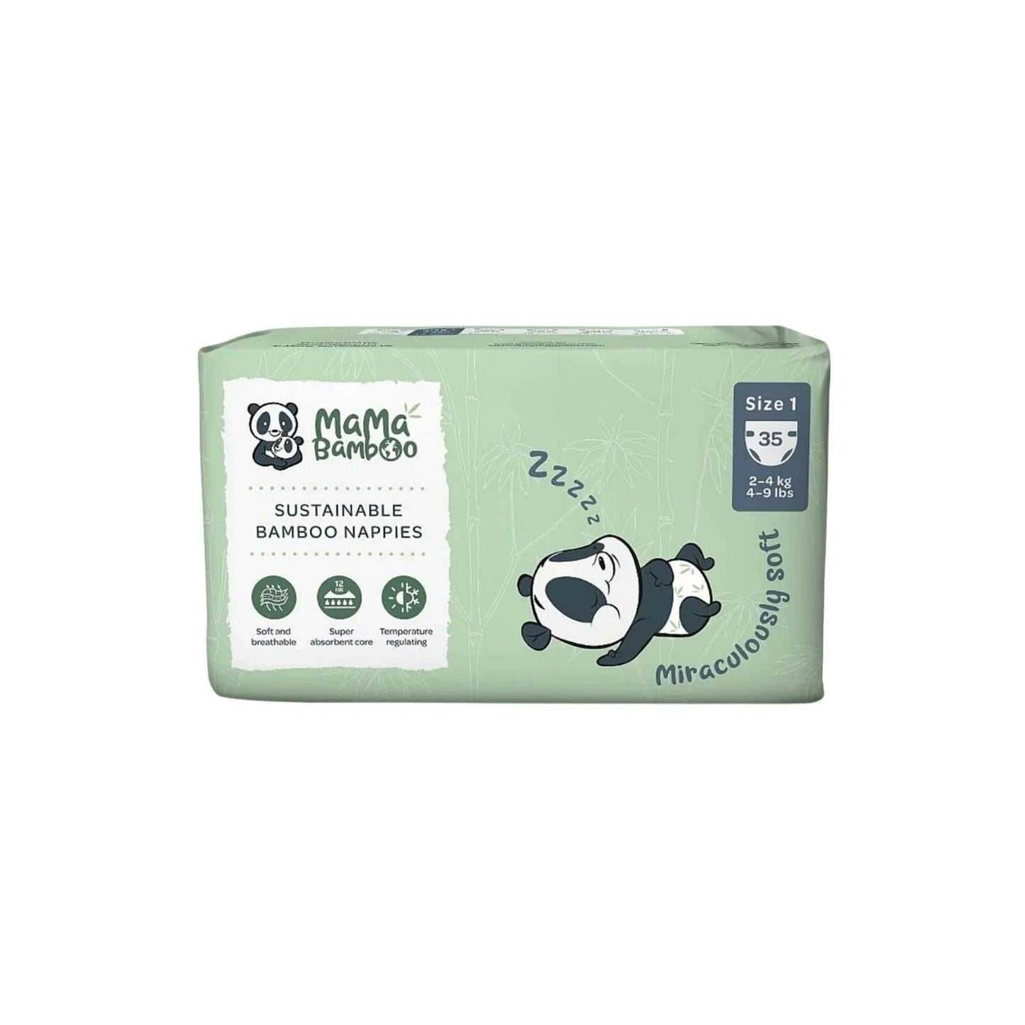 Mama Bamboo Sustainable Bamboo Size 1 - 35 nappies