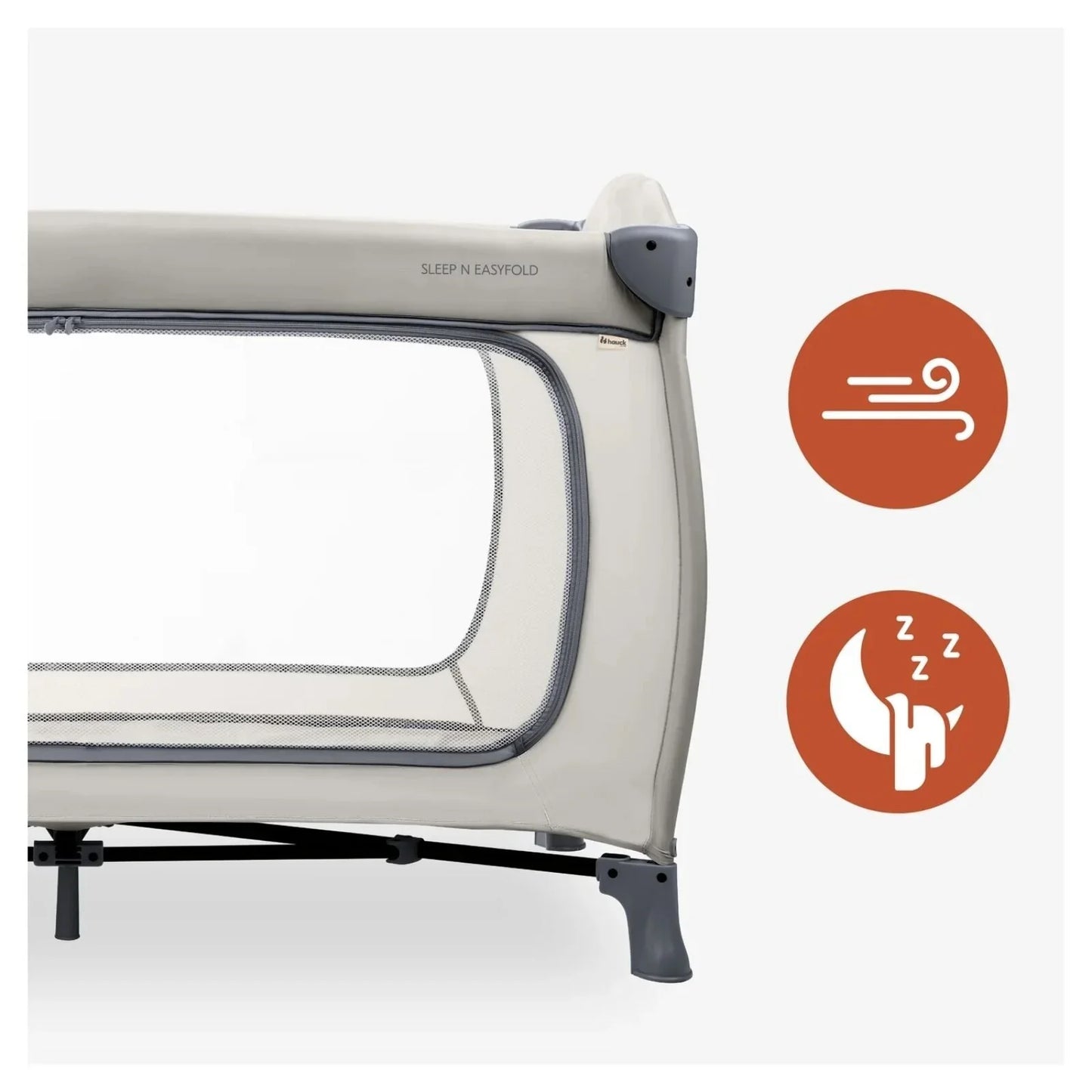 Hauck Sleep N Easyfold Travel Cot - Dark Grey