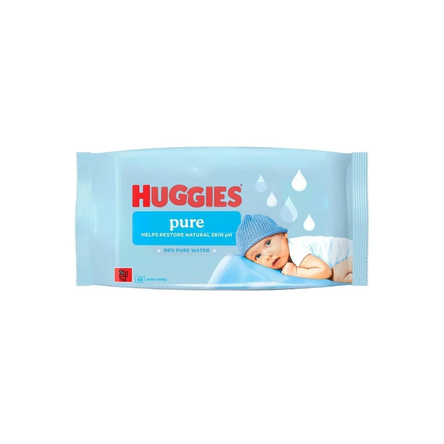 Huggies Pure Plastic Free Baby Wipes 48 pcs