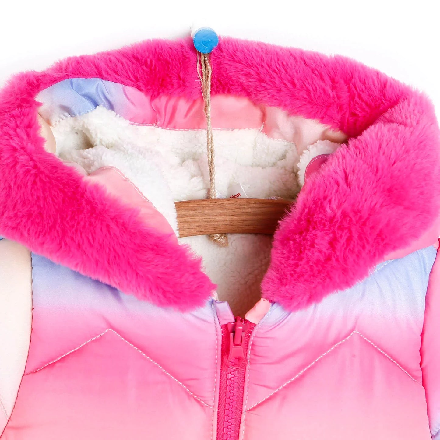 Midimod Baby Girl Colorful with Fur Pock - Fuchsia