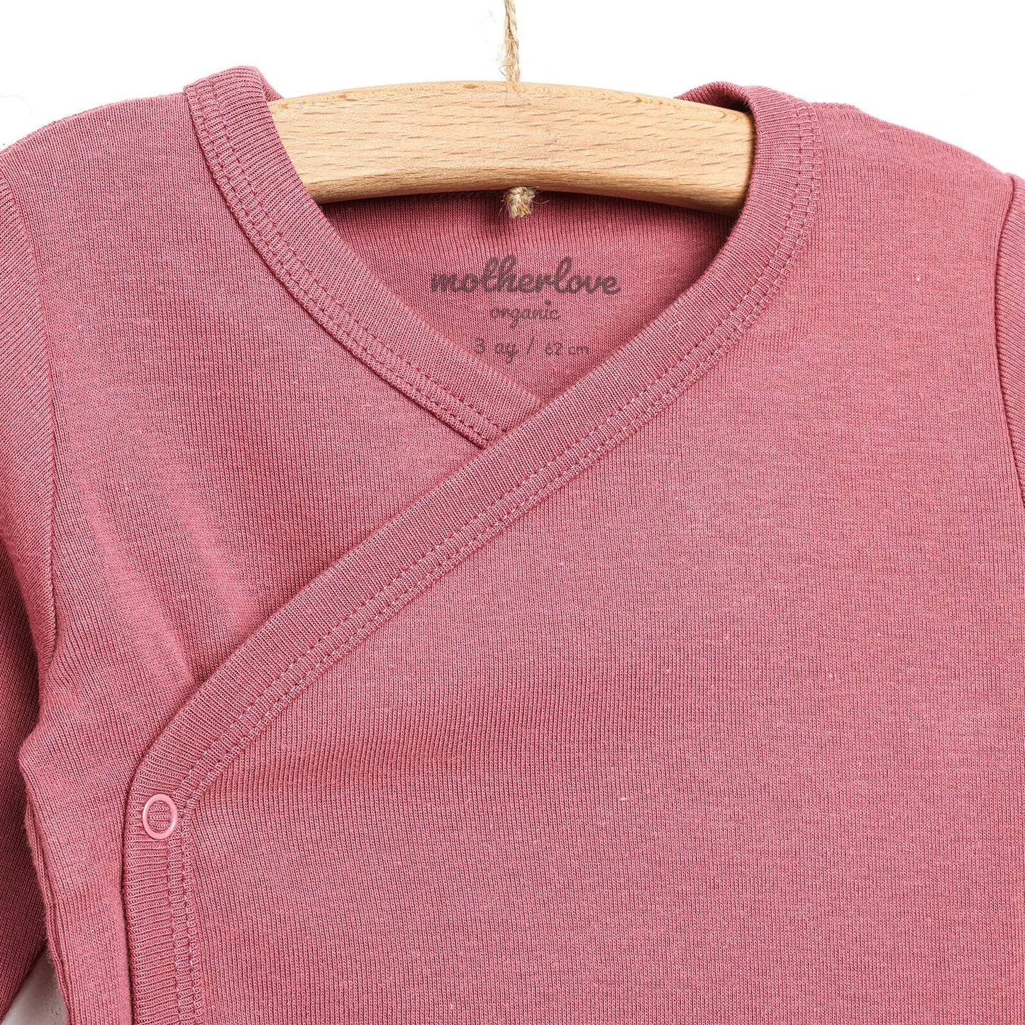 Motherlove Newborn Organic Sleeve Bodysuit - Dark Pink