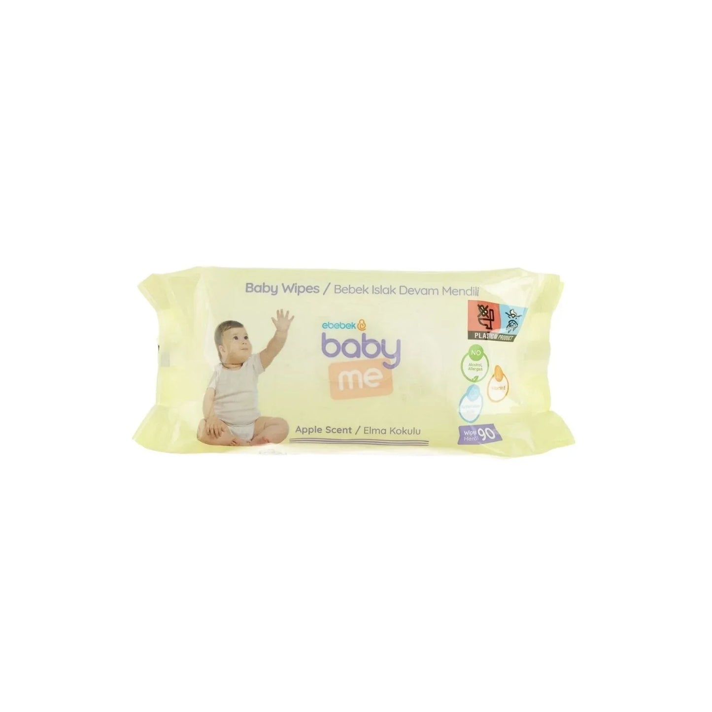 baby me Apple Scented Baby Wipes 90 pcs