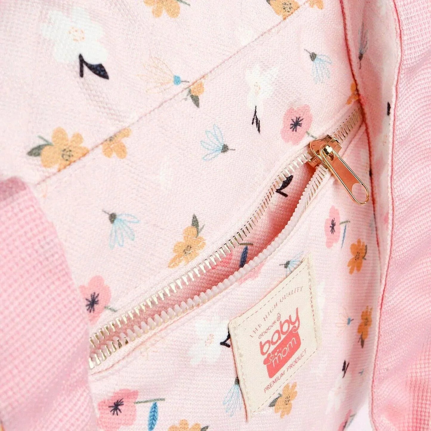 baby mom Flower Baby Care Changing Bag - Light Pink