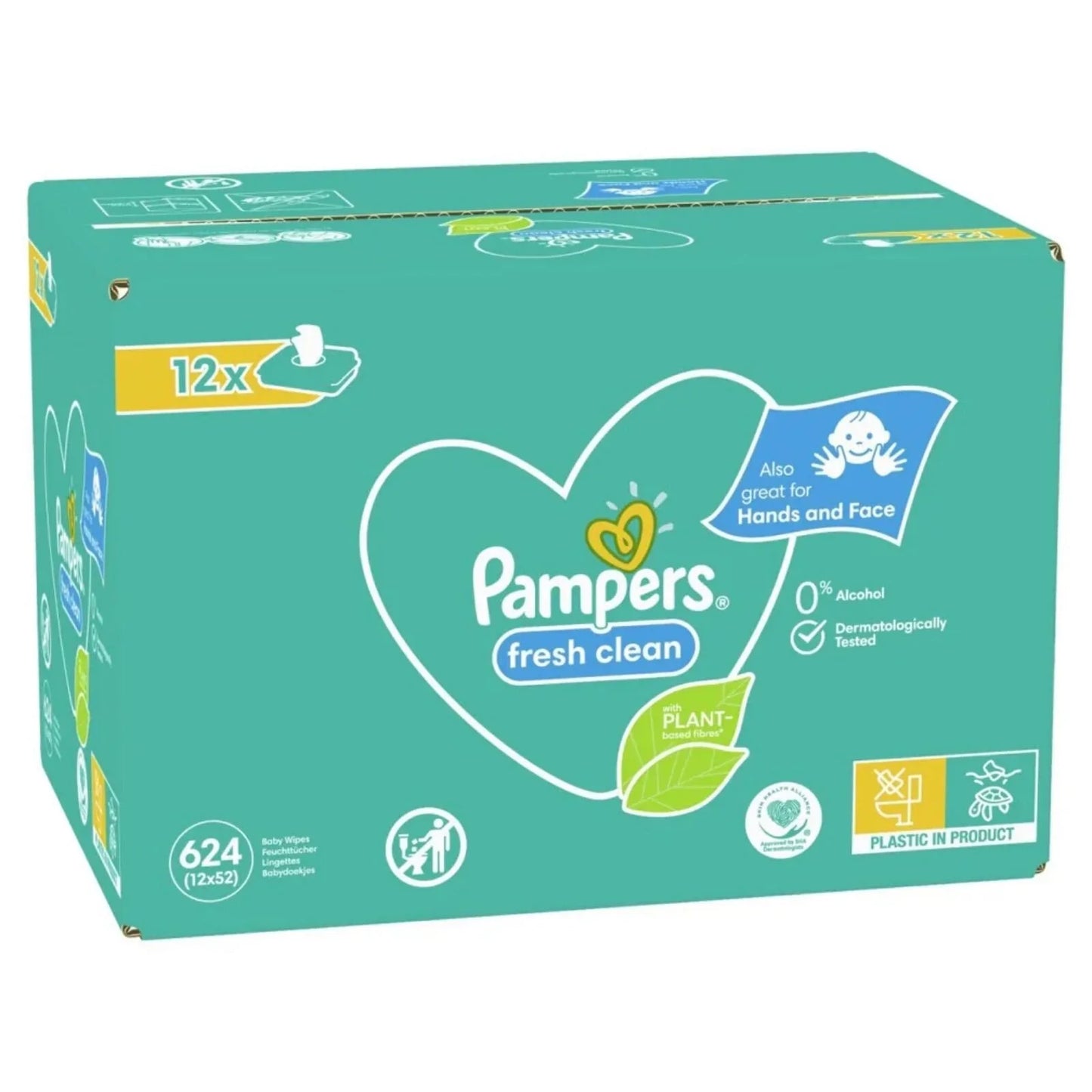 Pampers Baby Wipes Scented 12x52 pcs