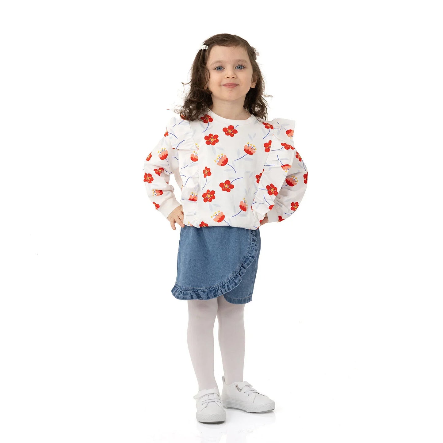 HelloBaby Spring Memories Girl Denim Short - Indigo