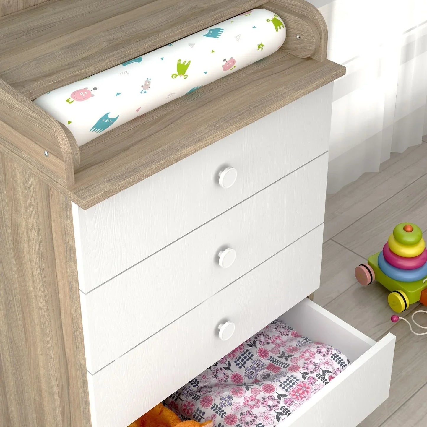 Shefa Kids 600 Changing Dressers - Elm/White
