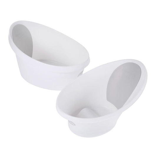 Shnuggle Toddler Bath Tub - White With Light Grey Backrest