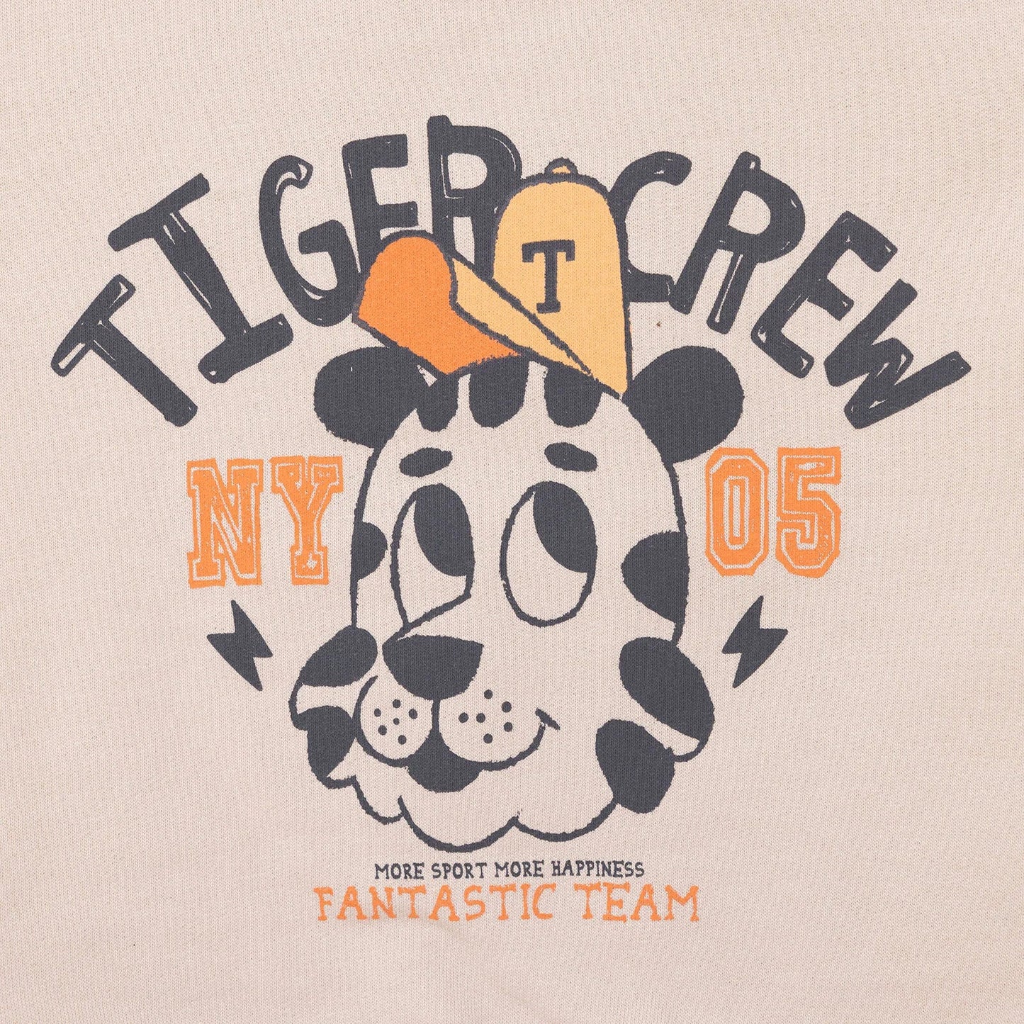 HelloBaby Basic Low Raised Tiger Crew Printed Sweatshirt