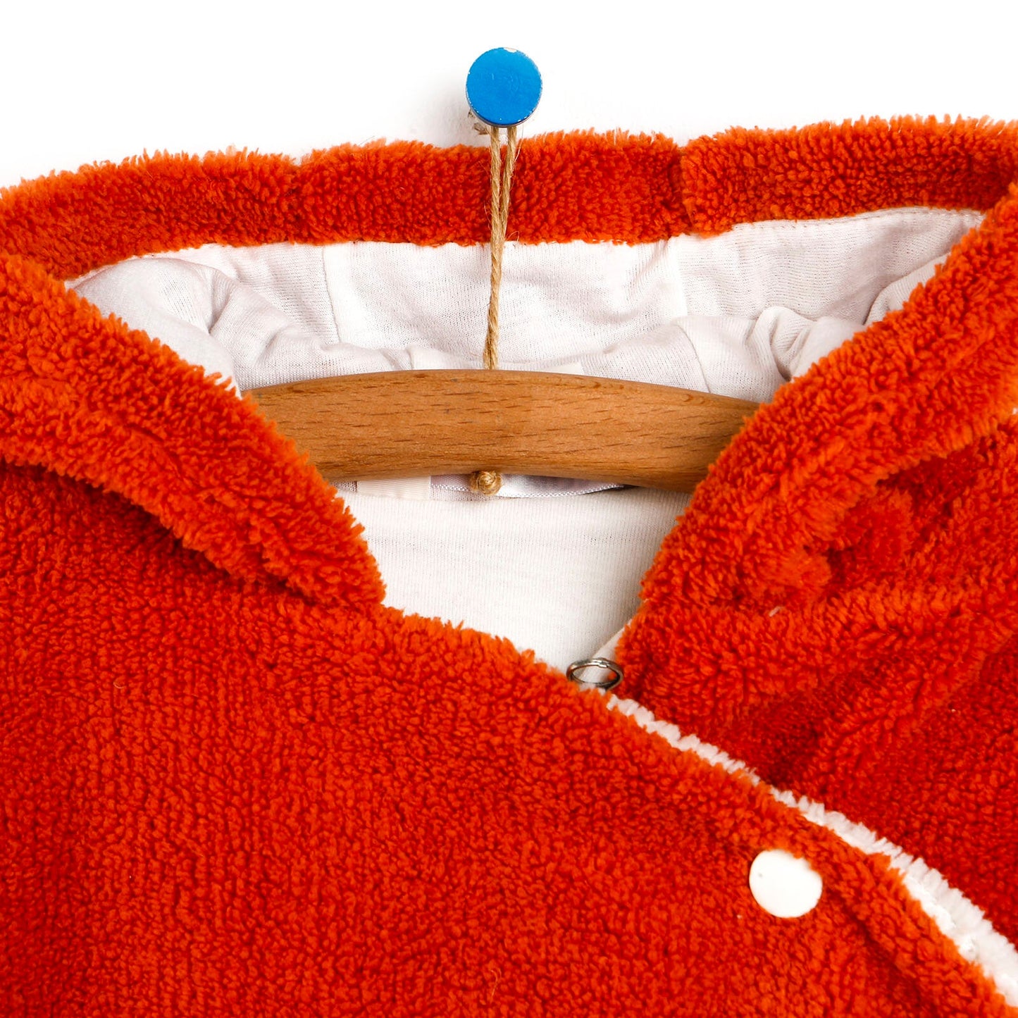 Midimod Newborn Fox Welsoft Footed Jumpsuit - Orange