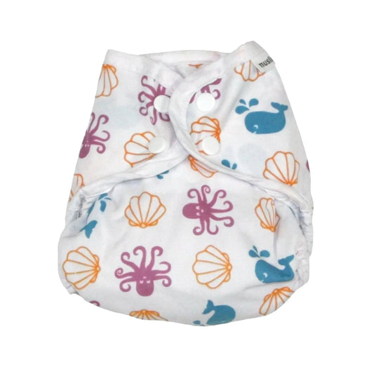 MuslinZ Washable Nappy Wrap - Sealife