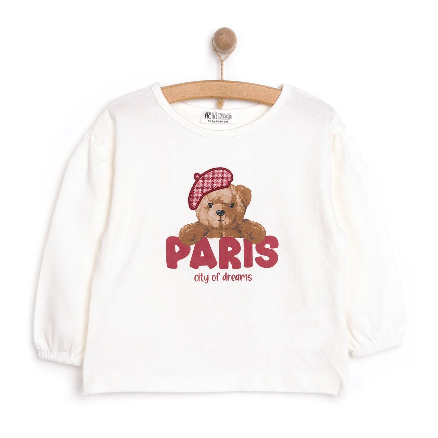 HelloBaby COZY FRIENDS Girl Sweatshirt - Ecru