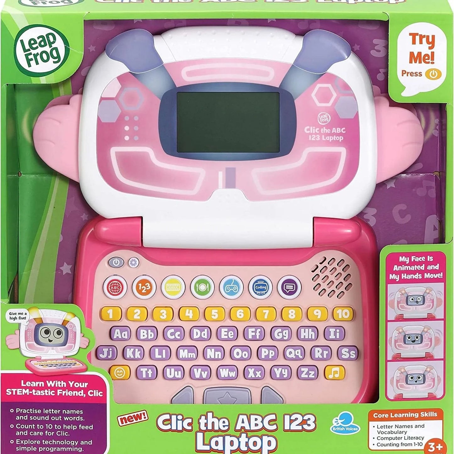 LeapFrog Clic the ABC 123 Laptop - Pink
