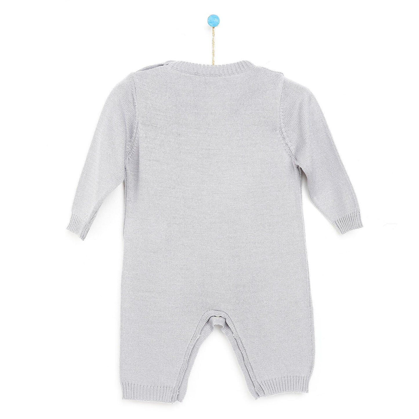 HelloBaby Newborn Knit Baby Elephant Jumpsuit - Grey