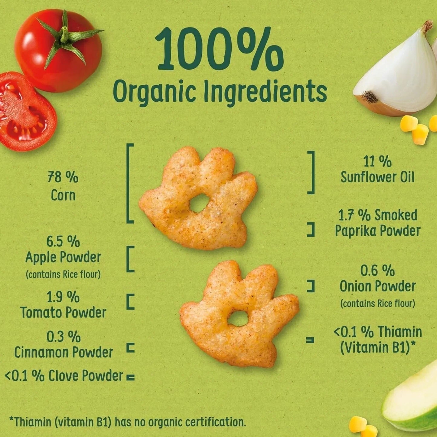 Organix Barbeque Gruffalo Claws 12+ months 60g (4x15g)