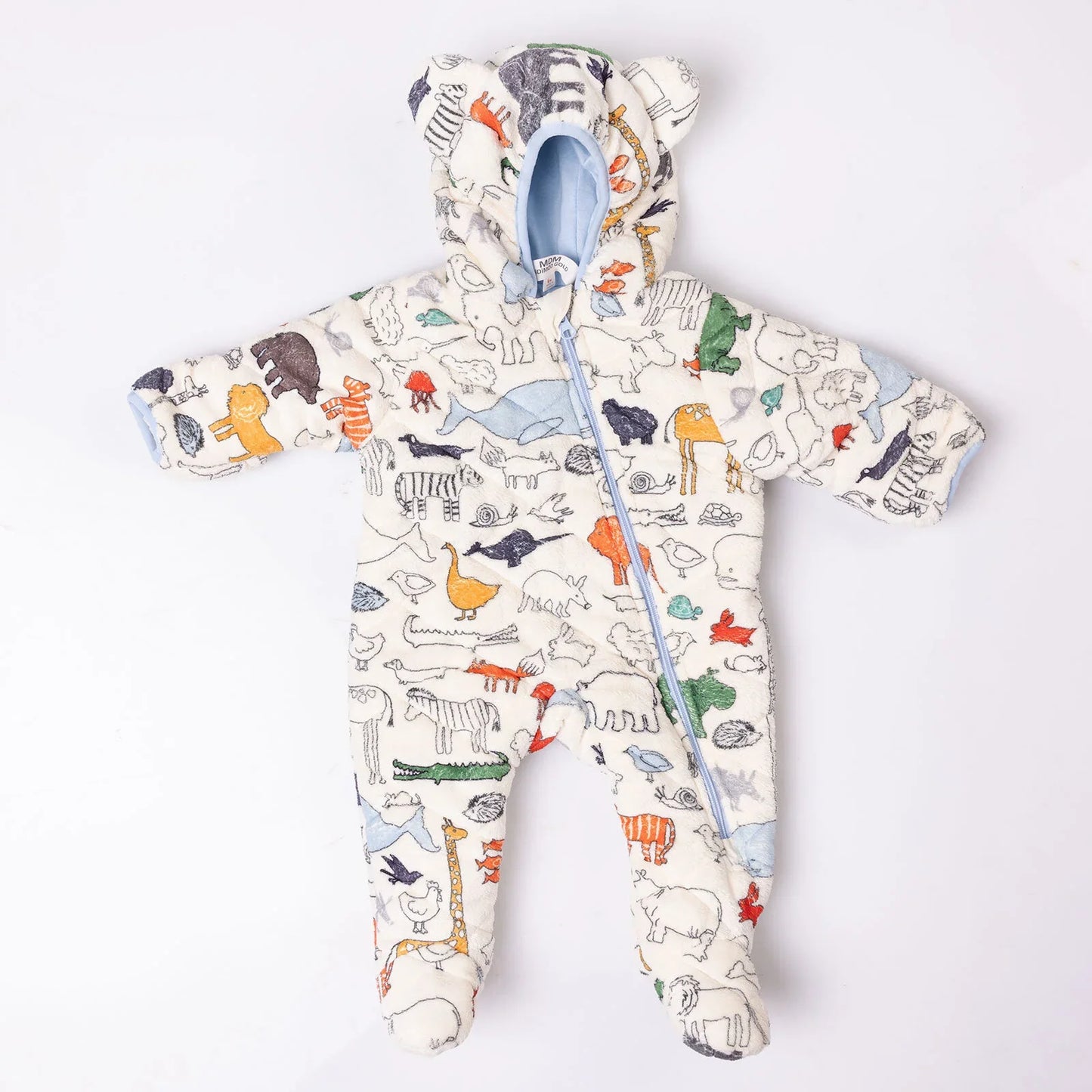 MidiMod Newborn Baby Boy Hooded-Footed Jumpsuit
