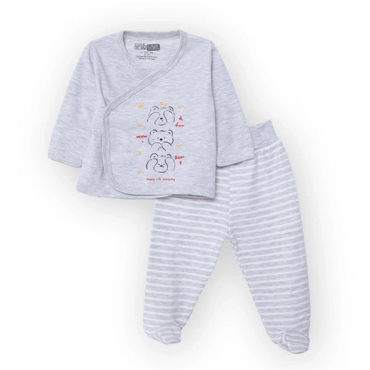 HelloBaby Newborn Body-Footed Bottom - Grey