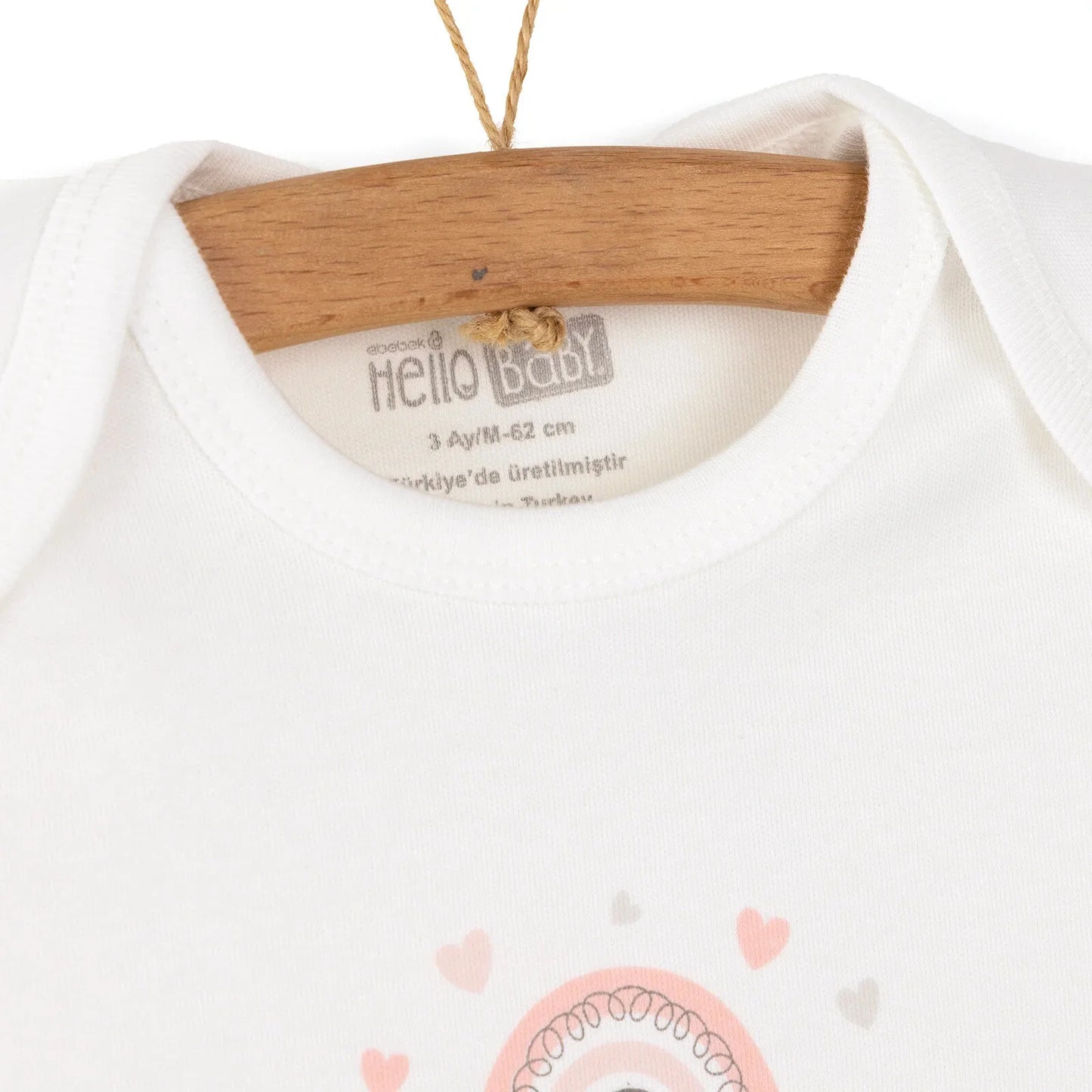 HelloBaby Newborn Baby Girl Rainbow Jumpsuit - Ecru