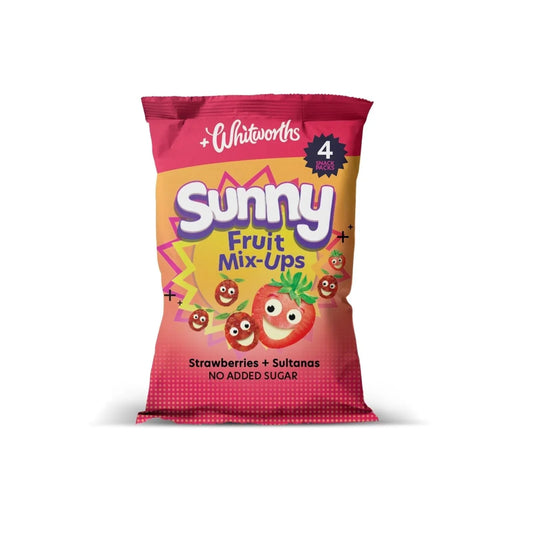 Whitworths Sunny Fruit Mix-Ups Strawberries & Sultanas 72g (4x18g)