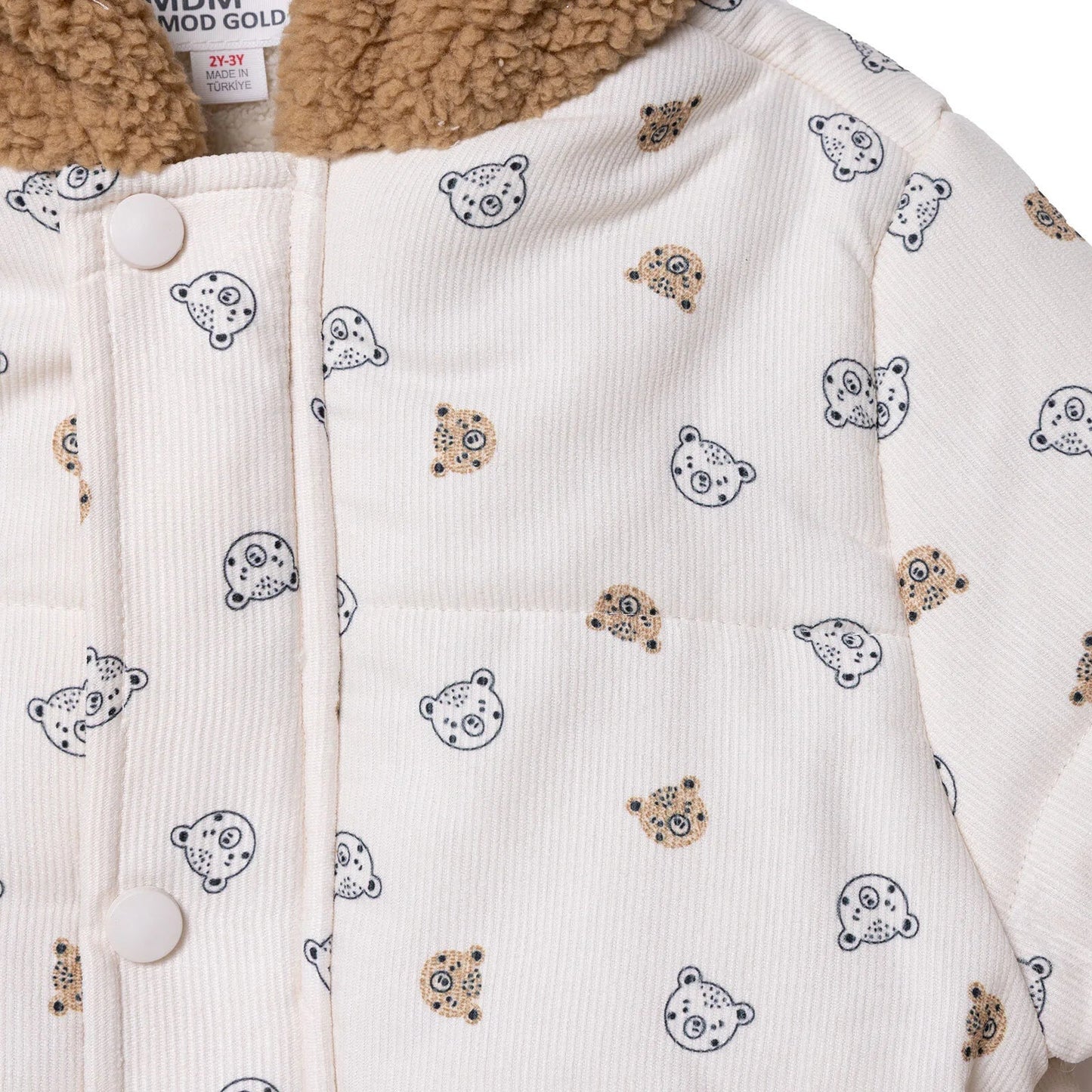 Midimod Coat - Ecru Printed