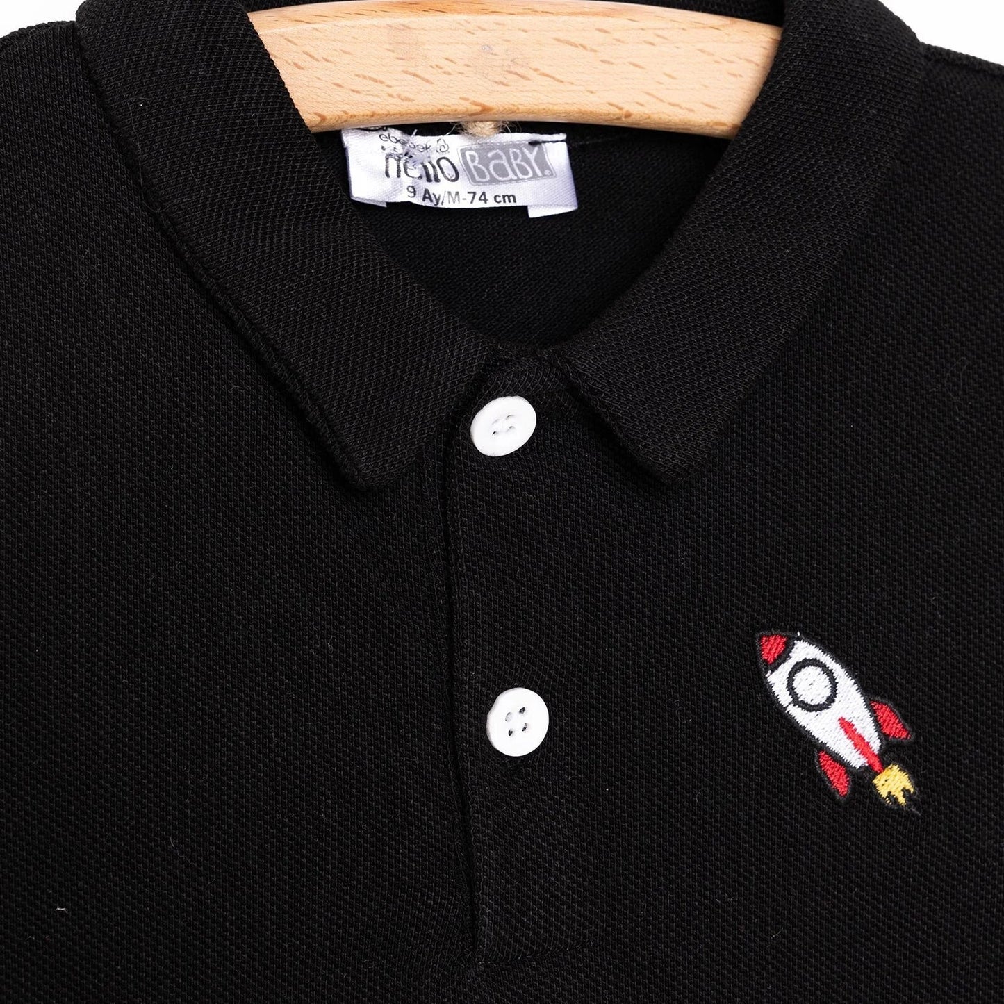 HelloBaby Basic Boy Camisole Long Sleeve T-shirt - Black