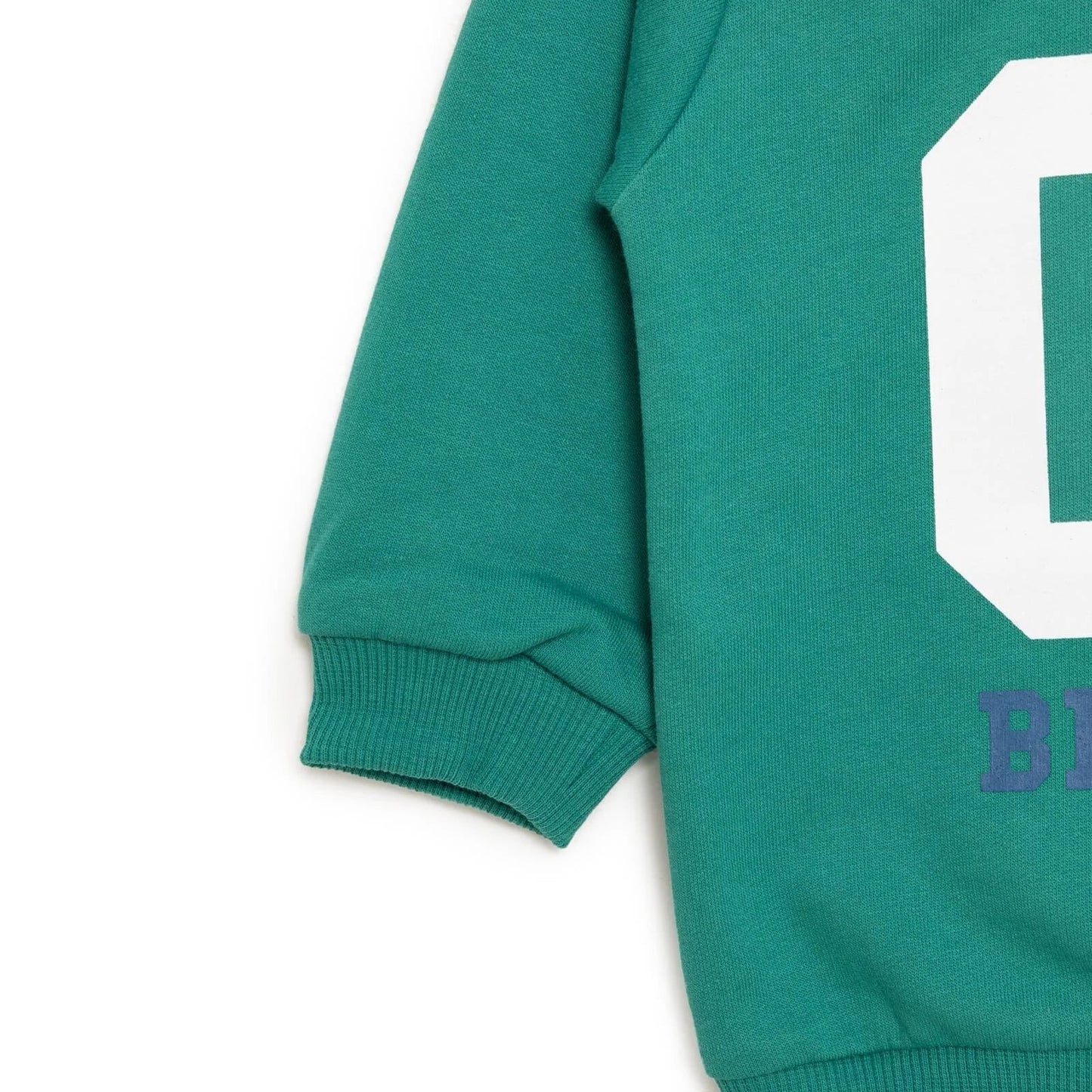 HelloBaby Basic Boy Low Raised  Bear Printed Sweatshirt - Dark Green