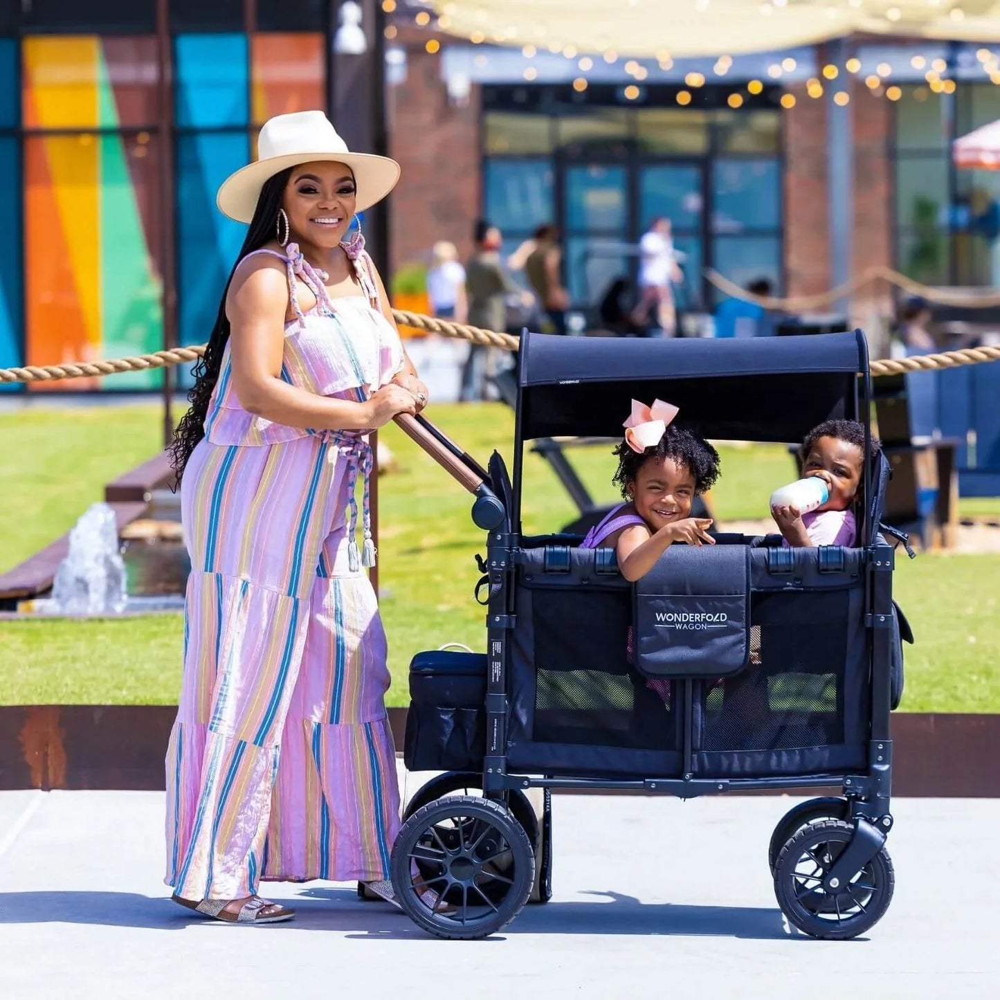 Wonderfold W2 Luxe Double Wagon - Volcanic Black