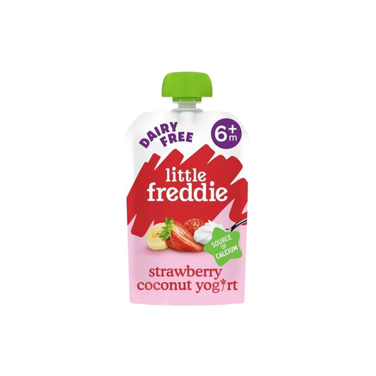 Little Freddie Organic Dairy Free Strawberry Yoghurt Baby Food Pouch 6+ months 90g