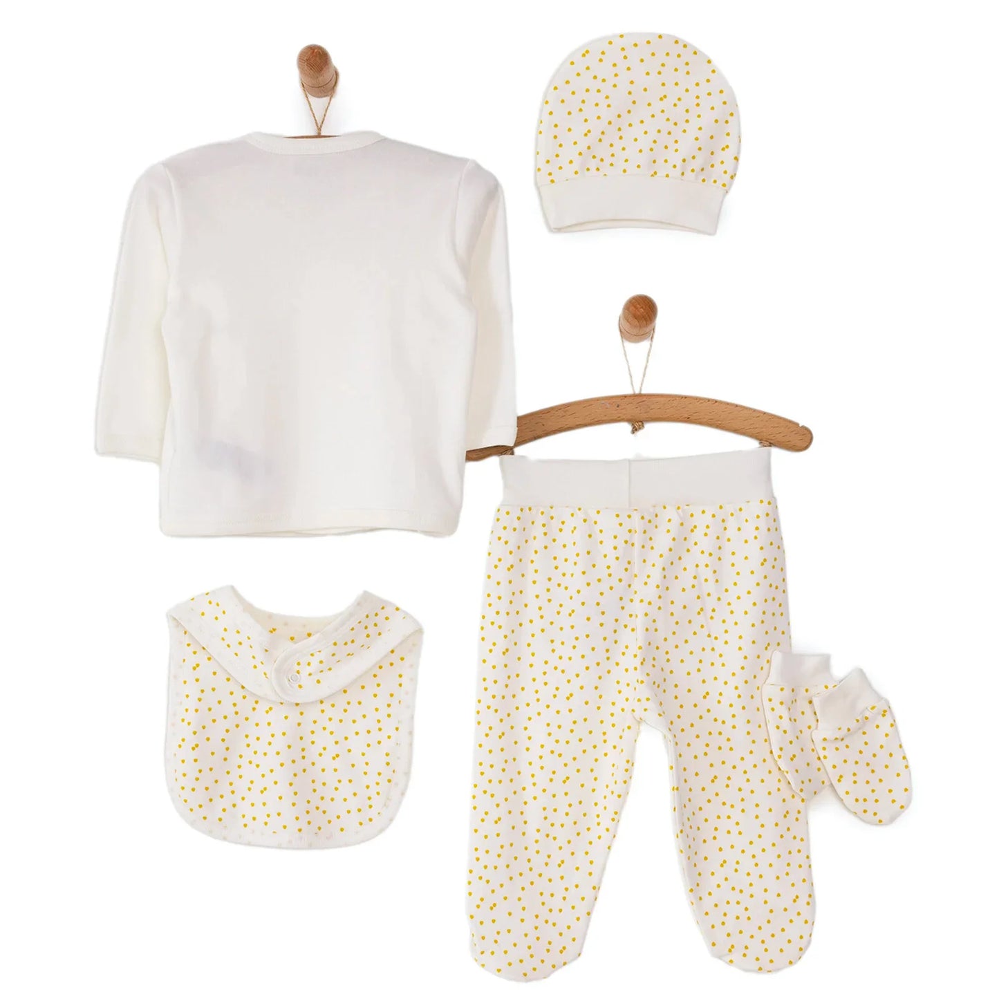 HelloBaby Sunshine 5-Piece Newborn Set - Ecru