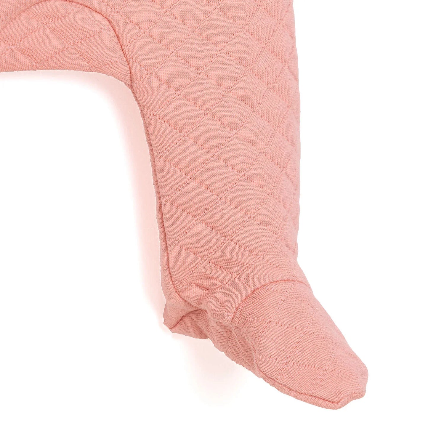 HelloBaby Newborn Quilted Sweatshirt-Footed Bottom - Dark Pink