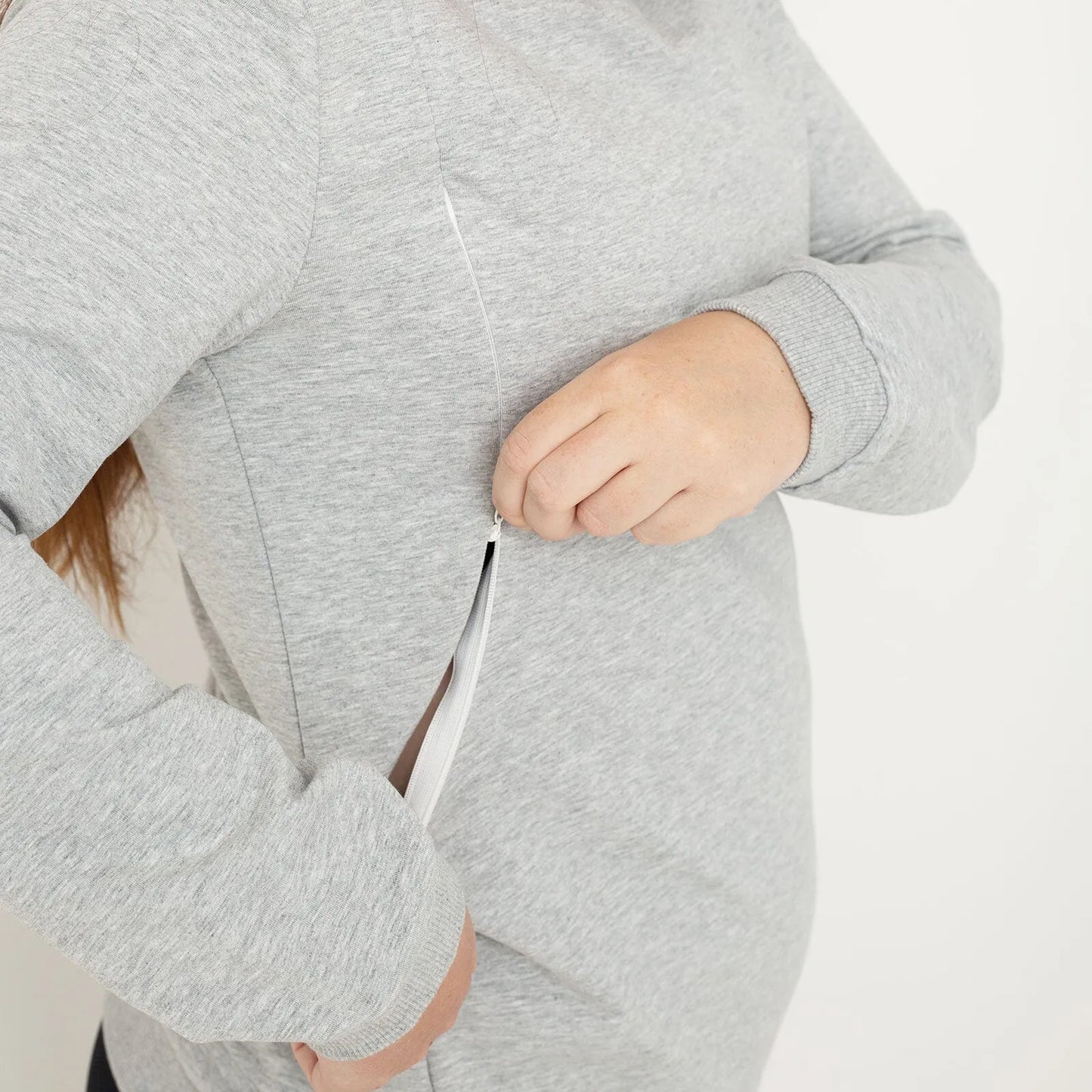 Latched Nursing Crew Sweatshirt - Grey