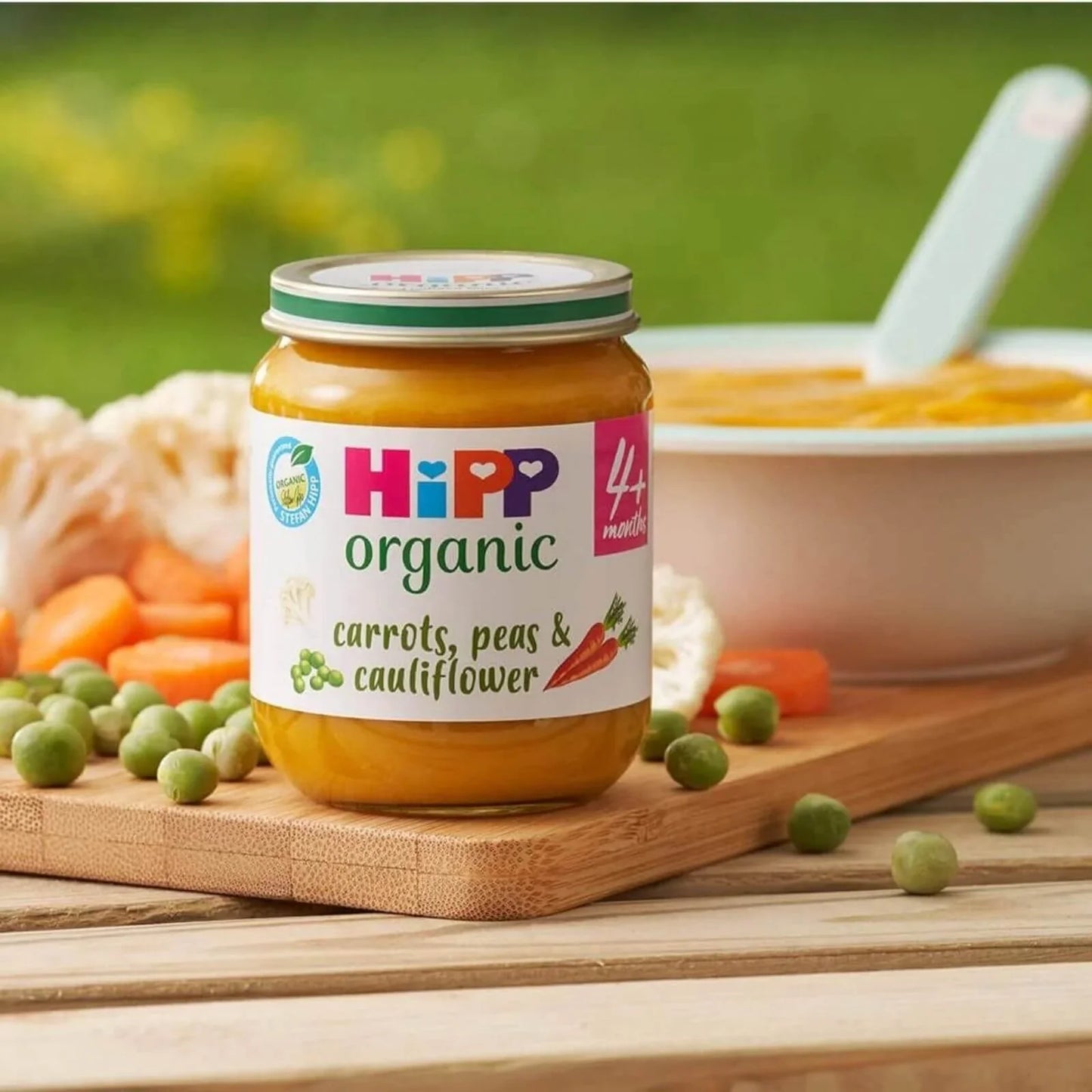 HiPP Organic Carrots Peas & Cauliflower Jar 4+ months 125g