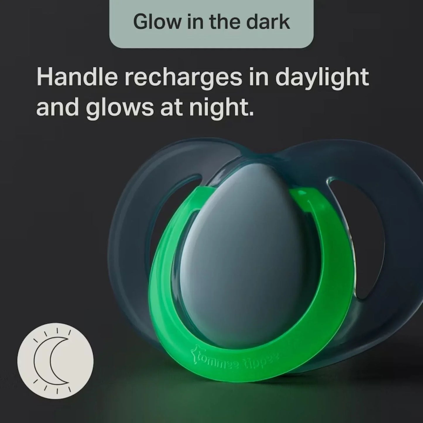 Tommee Tippee Night Time Soother 6-18 months Pack of 2 Assorted