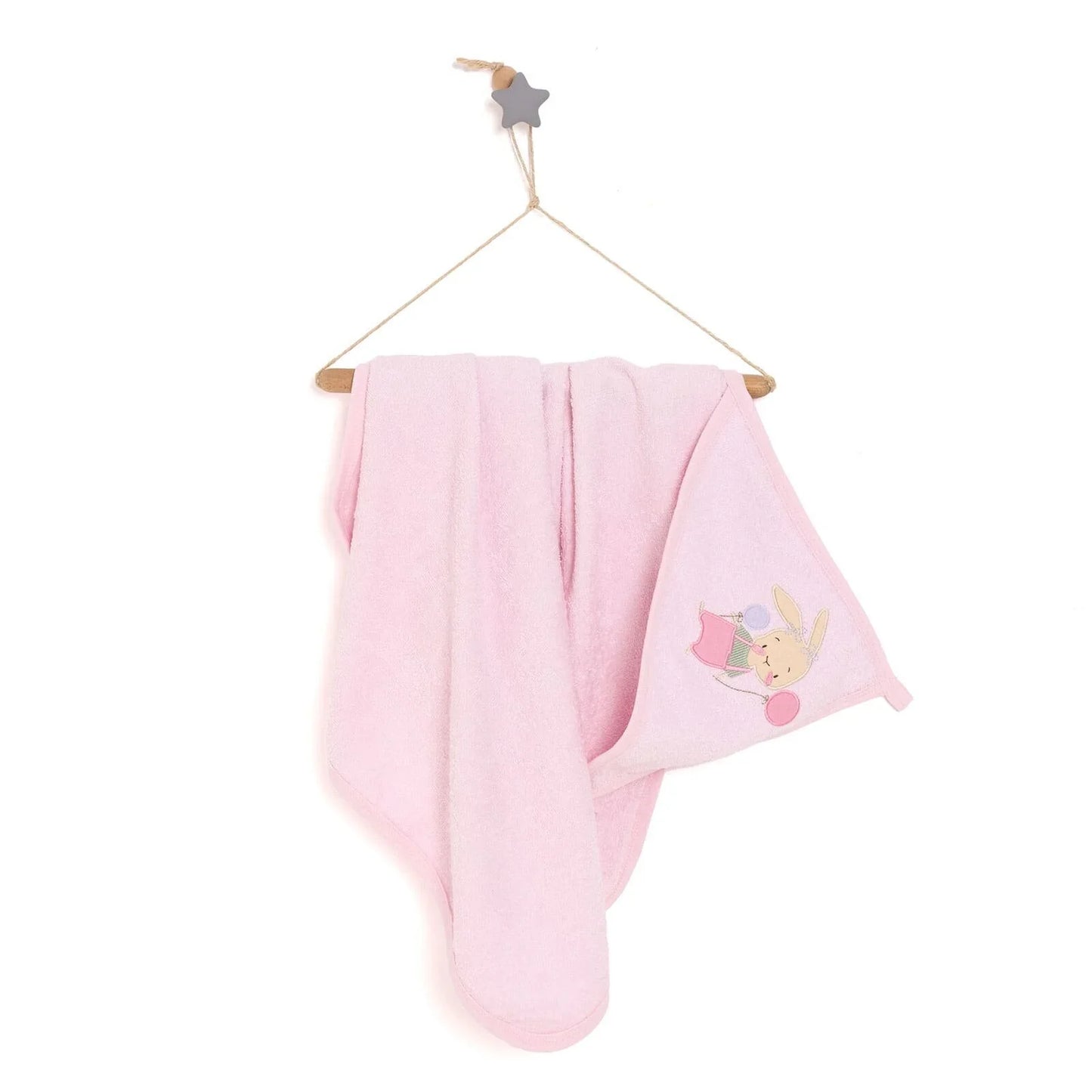 Bebecix Girl Baby Towel - Pink
