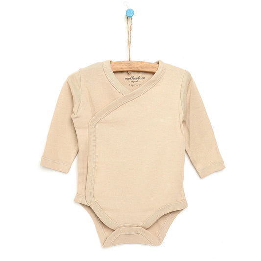 Motherlove Newborn Organic Sleeve Bodysuit - Beige