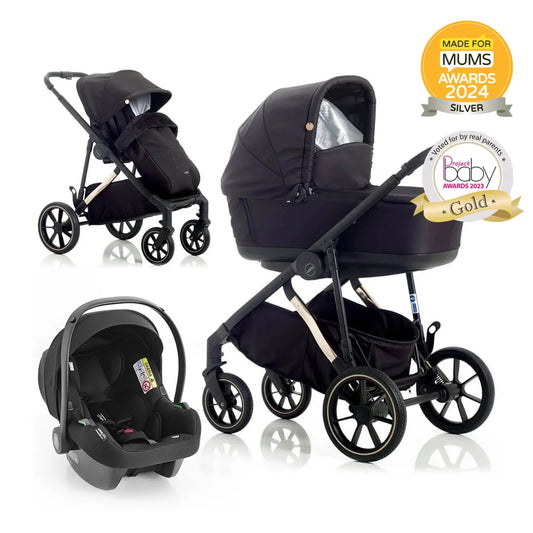 Mee-Go UNO Plus 3-in-1 Travel System - Black/Chrome