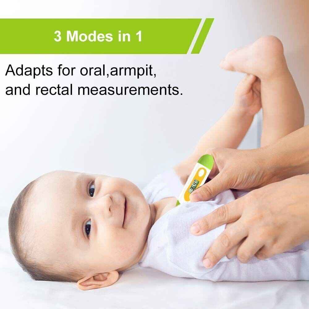 Digital Oral Thermometer, Rectal or Underarm Body Temperature, Baby, Adult,Child